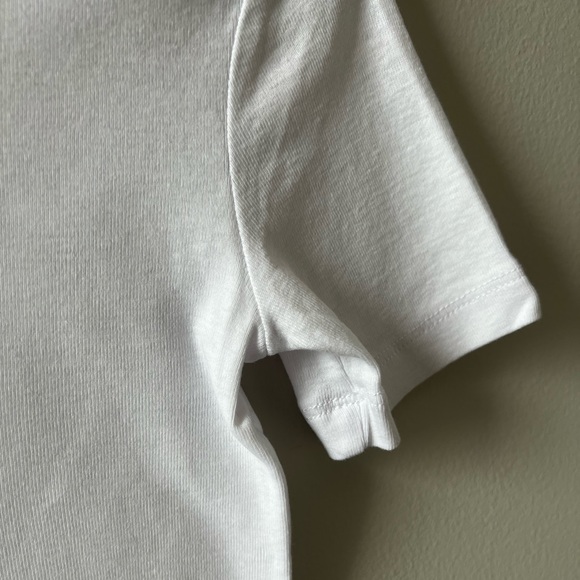 Zara Plain White Slim Fit T-Shirt - Picture 3 of 3